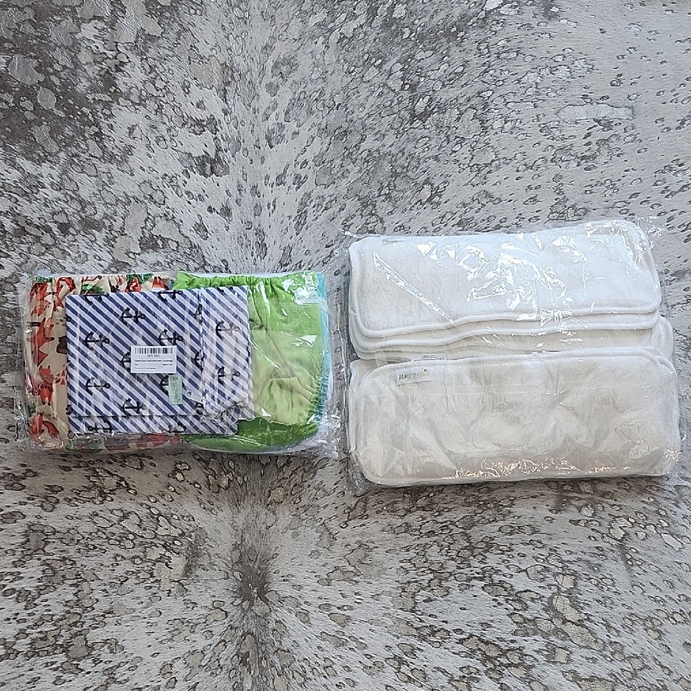 Wegreeco Baby Diapers Neutral Pattern With Wet Bag & Inserts New